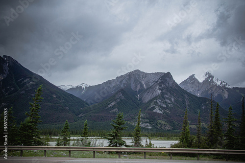 snow-covered mountains