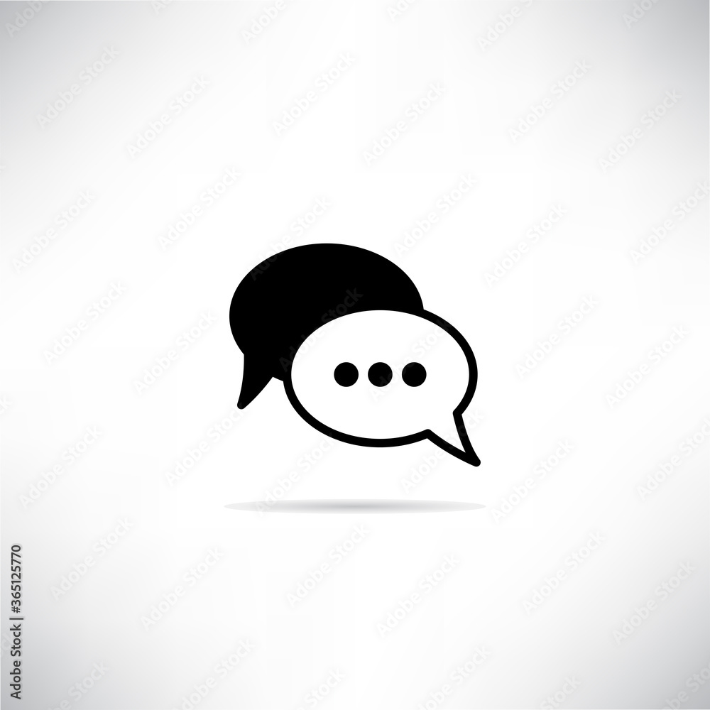 Obraz premium speech bubble icon with shadow on white background