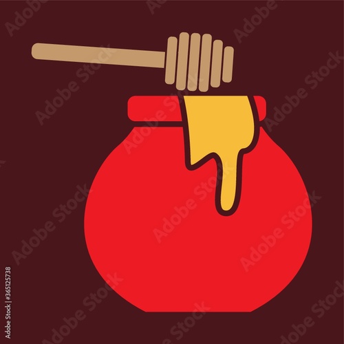 honey pot and stick