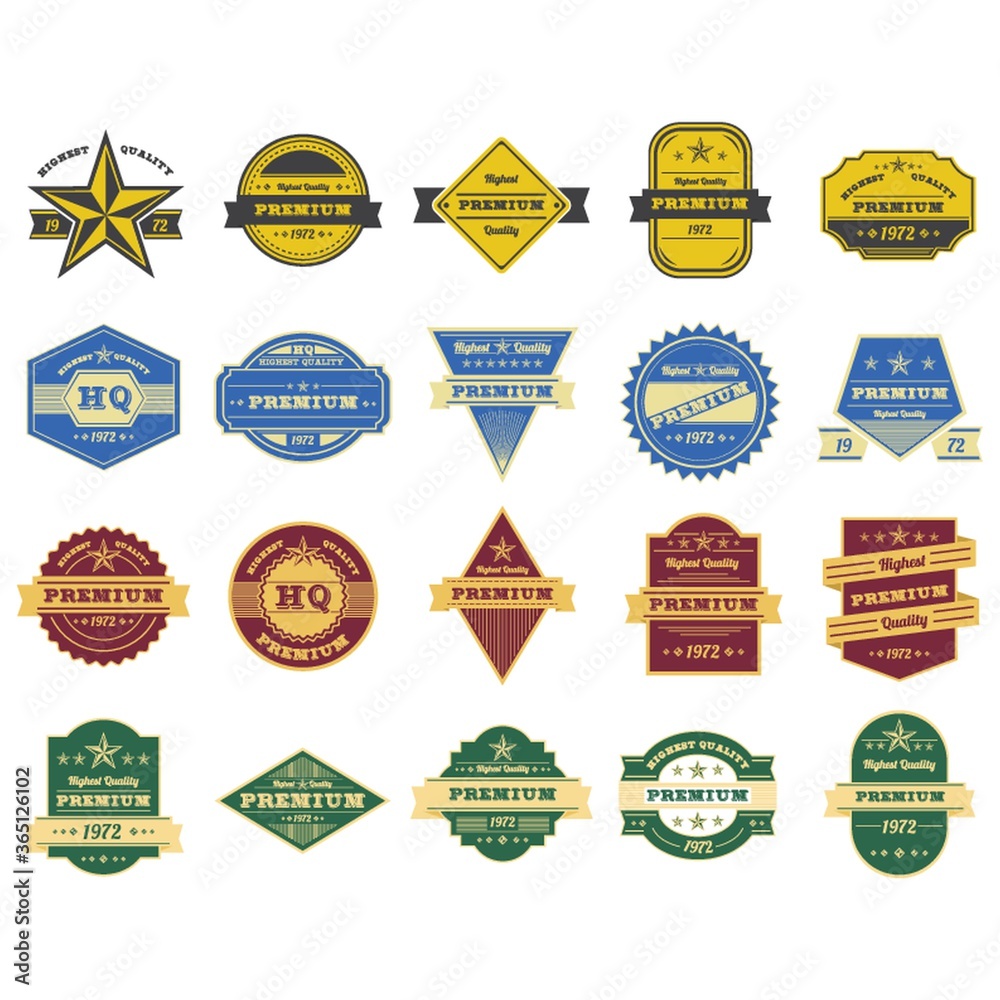 Fototapeta premium collection of high quality premium labels
