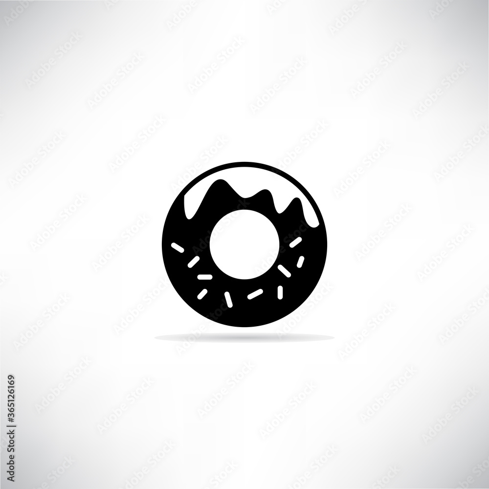 doughnut icon with drop shadow vector illustration doughnut icon with drop shadow vector illustration