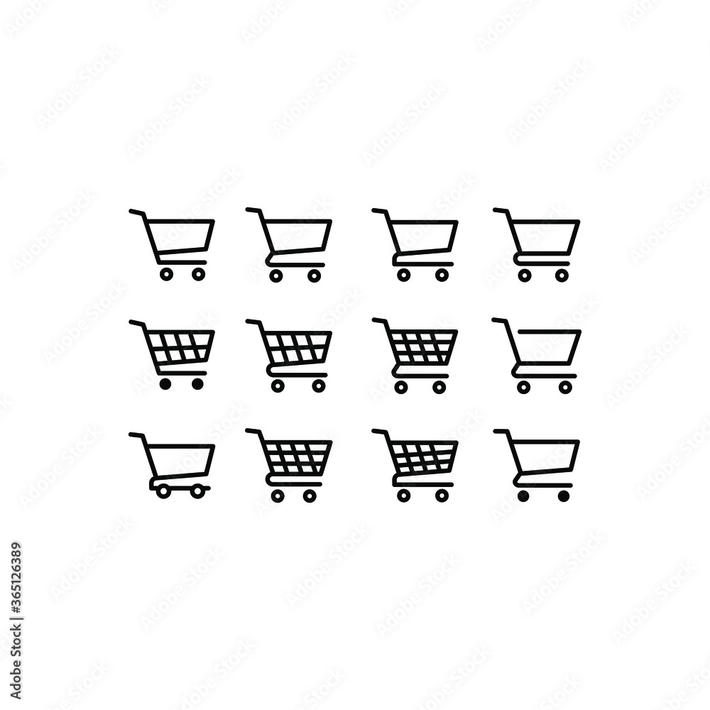 Trolley Icons Vector Illustration Logo Template Trolley Icons Vector Illustration Logo Template