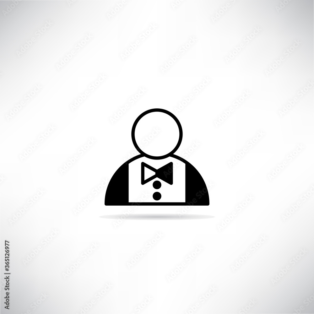 chef icon with drop shadow vector illustration chef icon with drop shadow vector illustration
