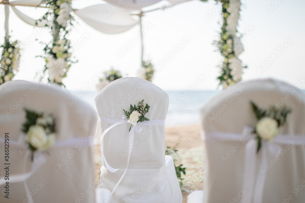 Wedding setup on the beach Wedding setup on the beach
