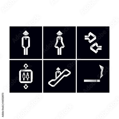 set of origami icons