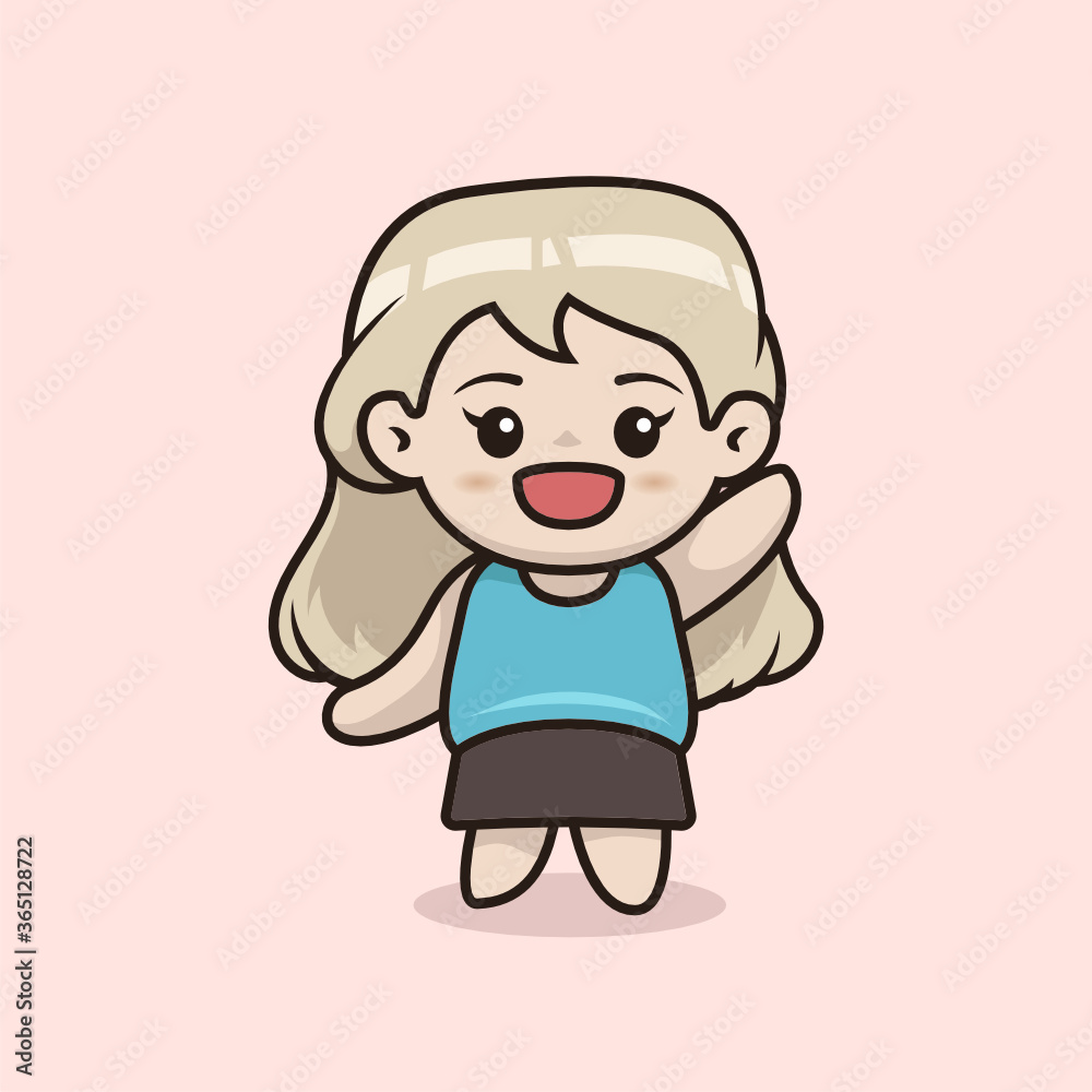 chibi anime girl mascot and character design chibi anime girl mascot and character design