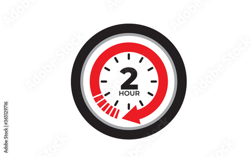 Service waiting time icon design vector