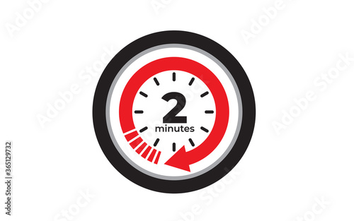 Service waiting time icon design vector