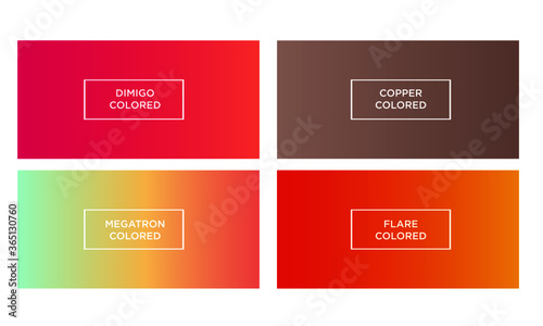 Fotografie Set of gradient color background (dimigo colored, copper colored, megatron color