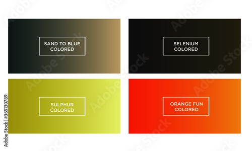 Wallpaper Mural Set of gradient color background (sand to blue colored, selenium colored, sulphur colored, orange fun colored) Torontodigital.ca
