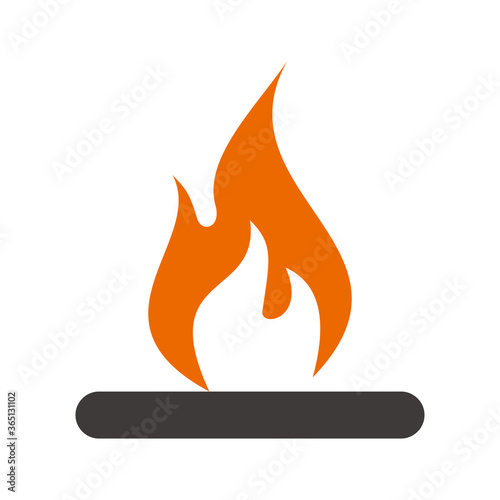 Fire flame logo vector illustration design template