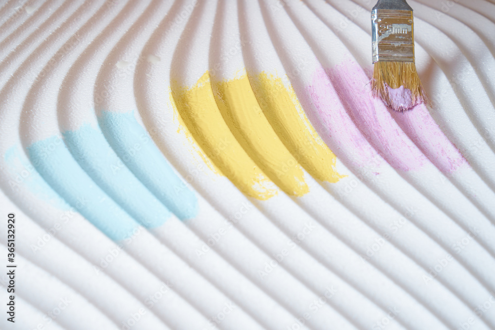 Staining of decorative panels. Painting plastic tiles. Staining of decorative panels. Painting plastic tiles.