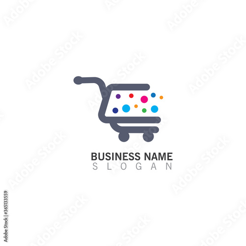 Shopping Cart Logo creative template, Shop Logo Vector Inspiration design