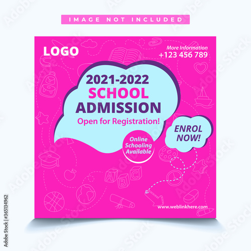 New admission social media post template