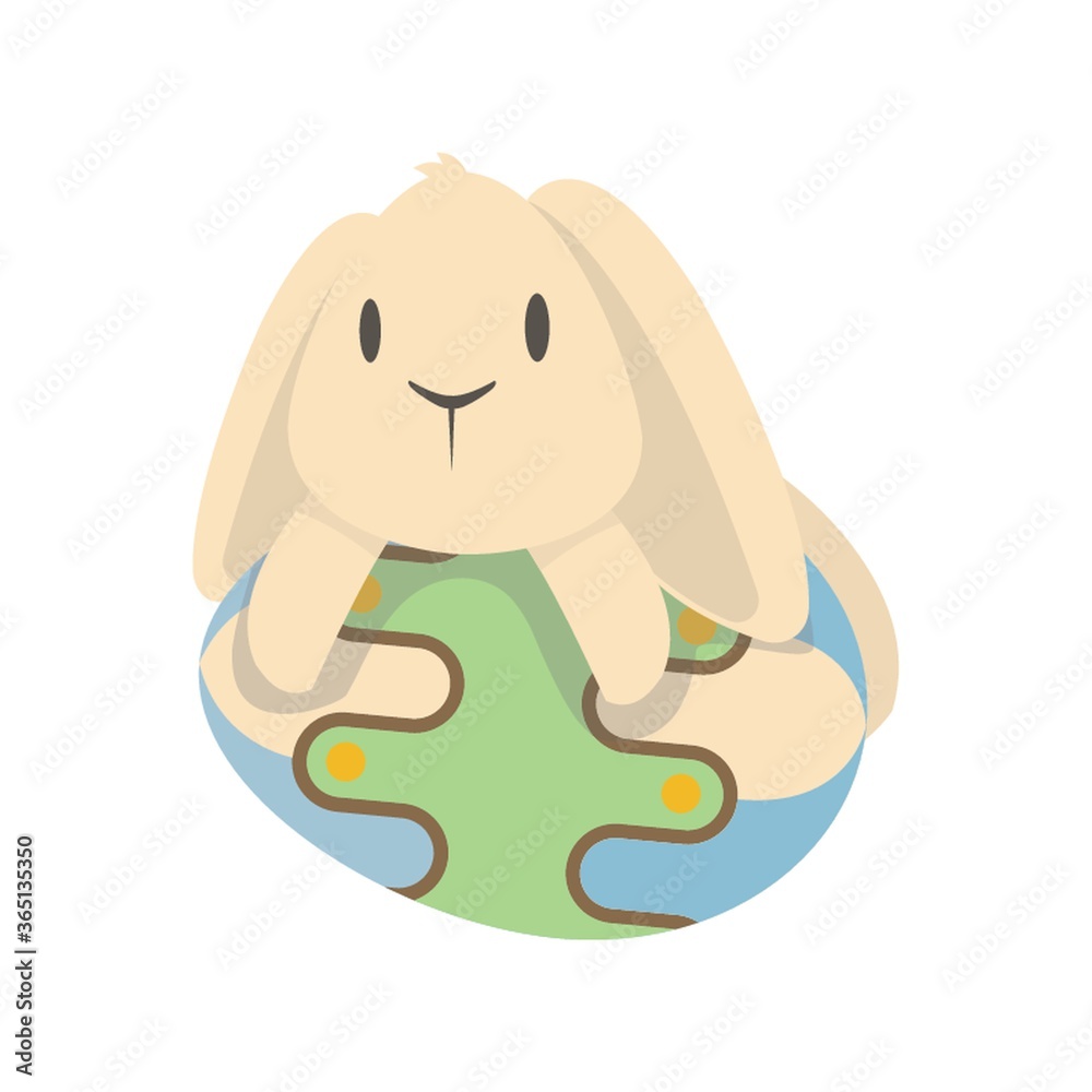 rabbit with easter egg rabbit with easter egg