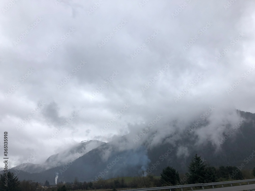 storm clouds over mountain