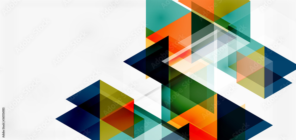 Geometric abstract background, mosaic triangle and hexagon shapes. Trendy abstract layout template for business or technology presentation, internet poster or web brochure cover, wallpaper Geometric abstract background, mosaic triangle and hexagon shapes. Trendy abstract layout template for business or technology presentation, internet poster or web brochure cover, wallpaper