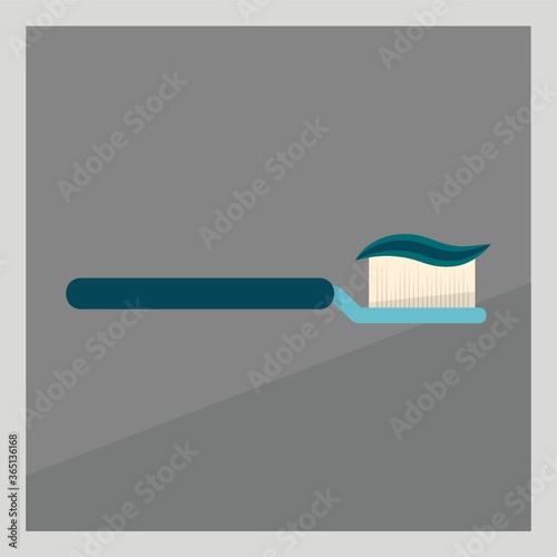 toothbrush with toothpaste