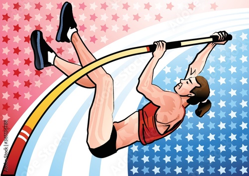 high jump athlete