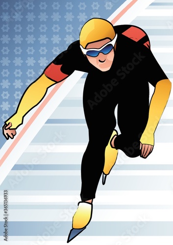 ice skater in action
