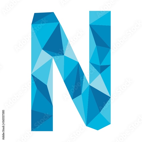 abstract design of alphabet n