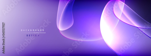 Vector abstract background - liquid bubble shapes on fluid gradient with shadows and light effects. Shiny design template for text © antishock