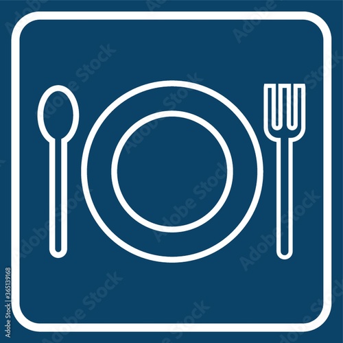 plate with fork and spoon