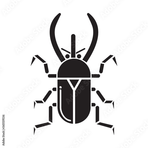 silhouette of beetle