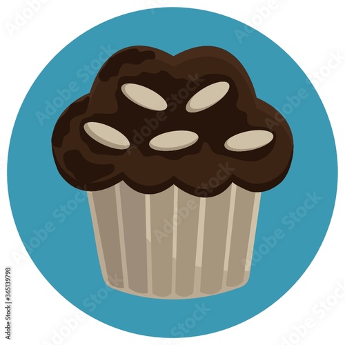 white chocolate on chocolate cupcake