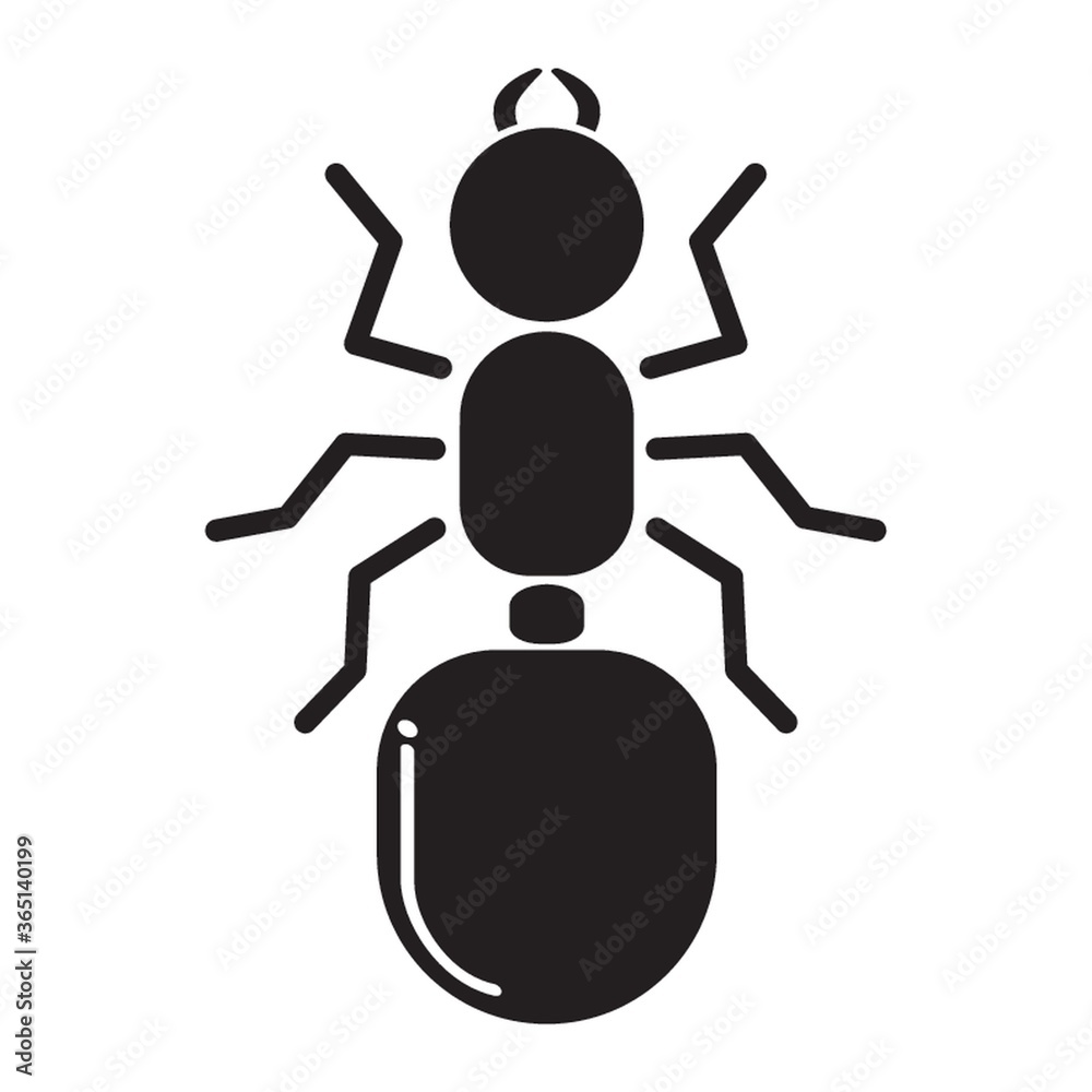 silhouette of ant silhouette of ant