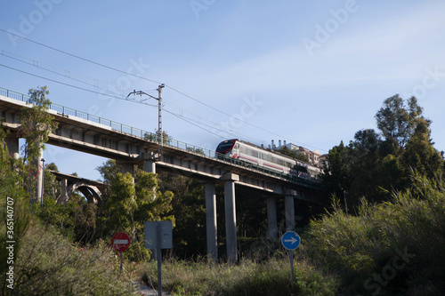 Tren en puente photo