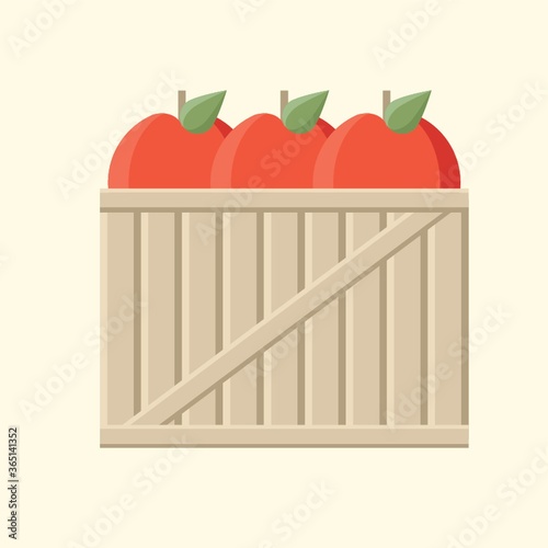 apples in a carton crate