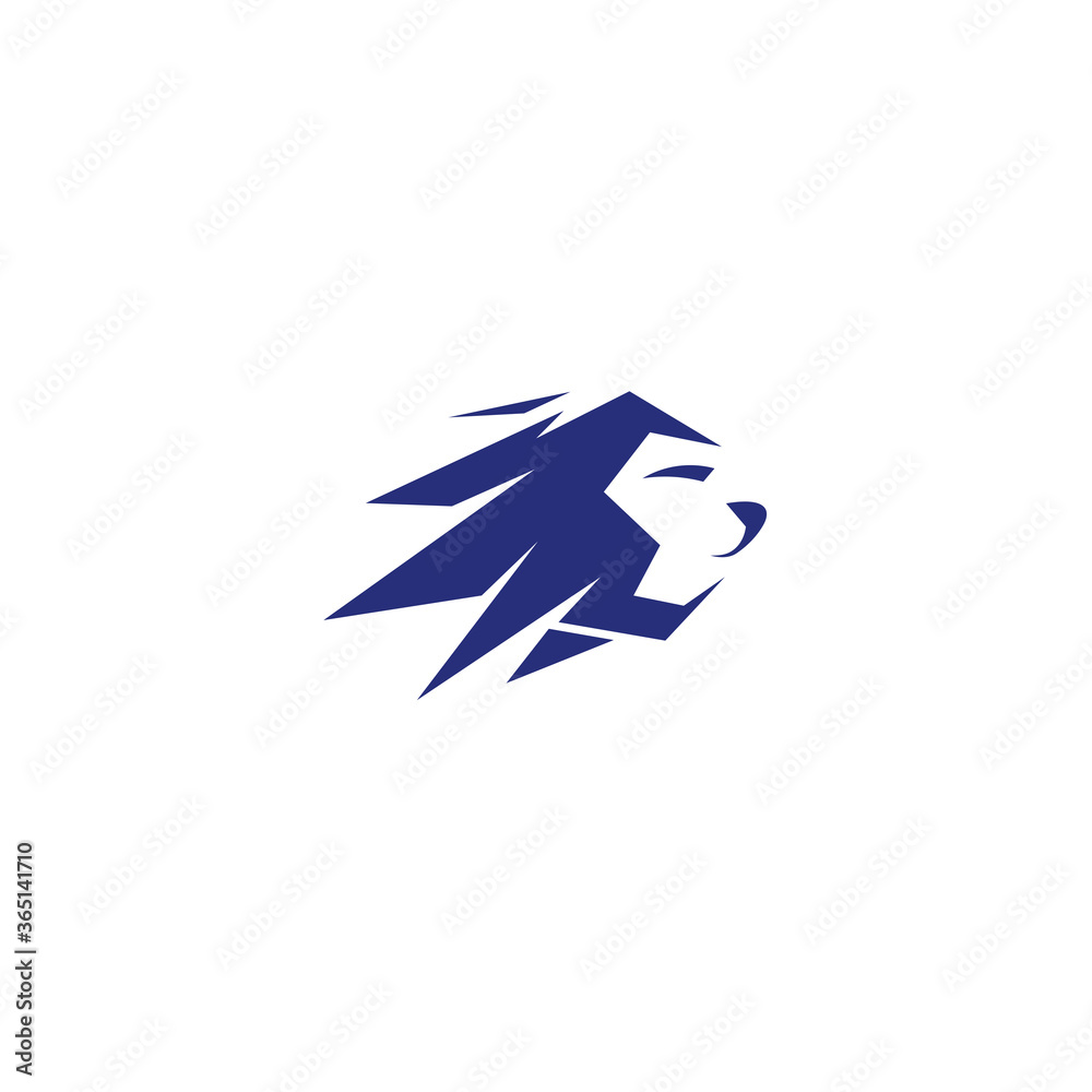Logo template of modern lion head. Simple flat style. Vector logo template ready for use. Logo template of modern lion head. Simple flat style. Vector logo template ready for use.