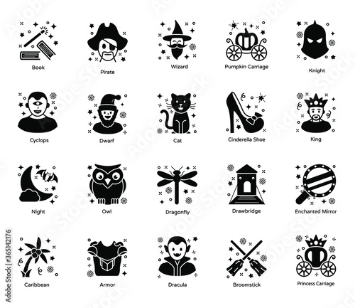  Pack Of Fairytale Solid Icons   © SmashingStocks