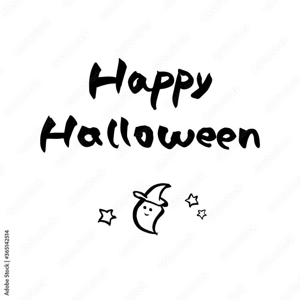 筆文字 Happy Halloween ハッピーハロウィン 10月 イベント イラスト Stock Vector Adobe Stock