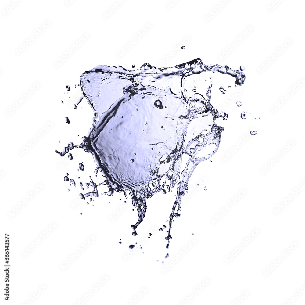 抽象的な水しぶきの3Dイラスト