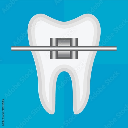 tooth with braces