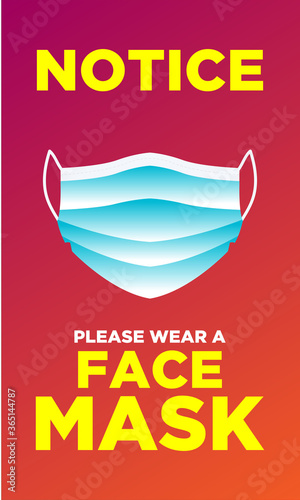 please wear a face mask poster