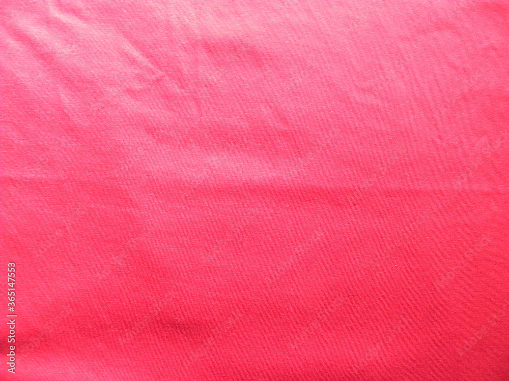 Bright red color cotton fabric textured background