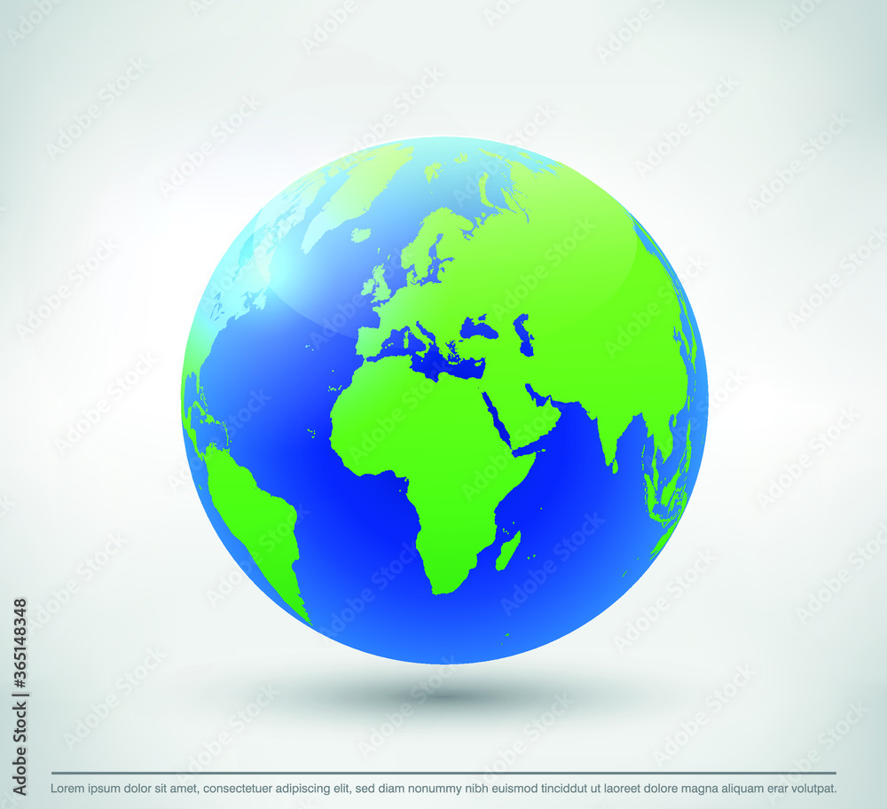 3 d earth globe icon