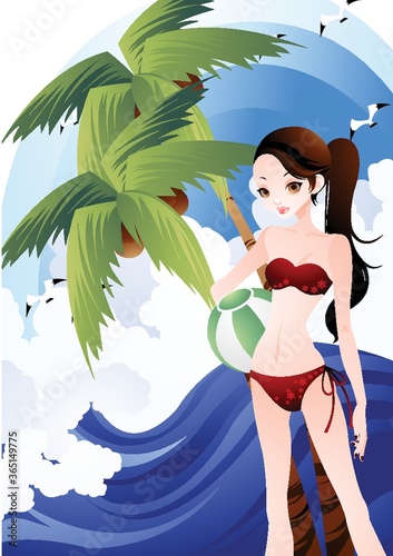 woman posing in a bikini suit