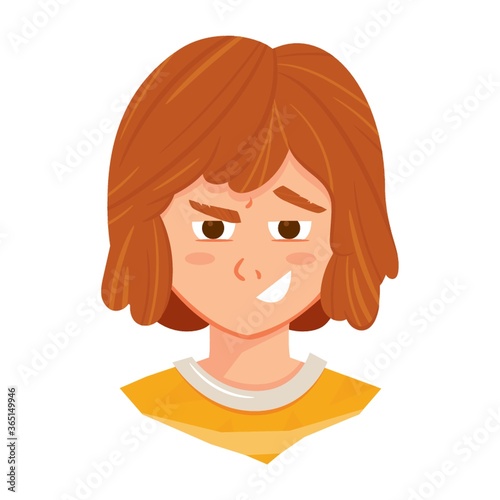 girl smirking