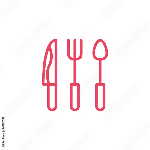knife, fork and spoon