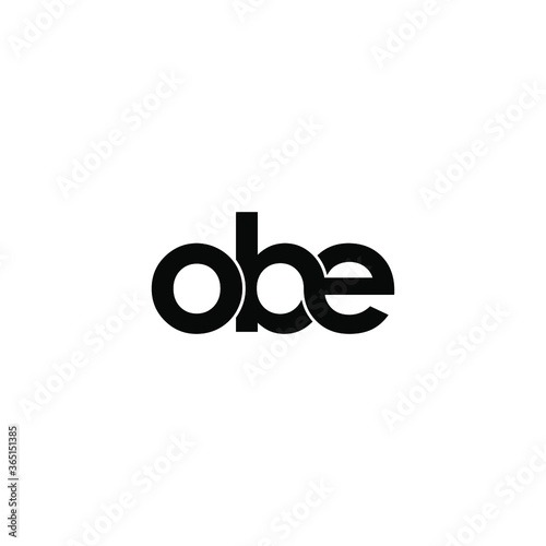 obe letter original monogram logo design