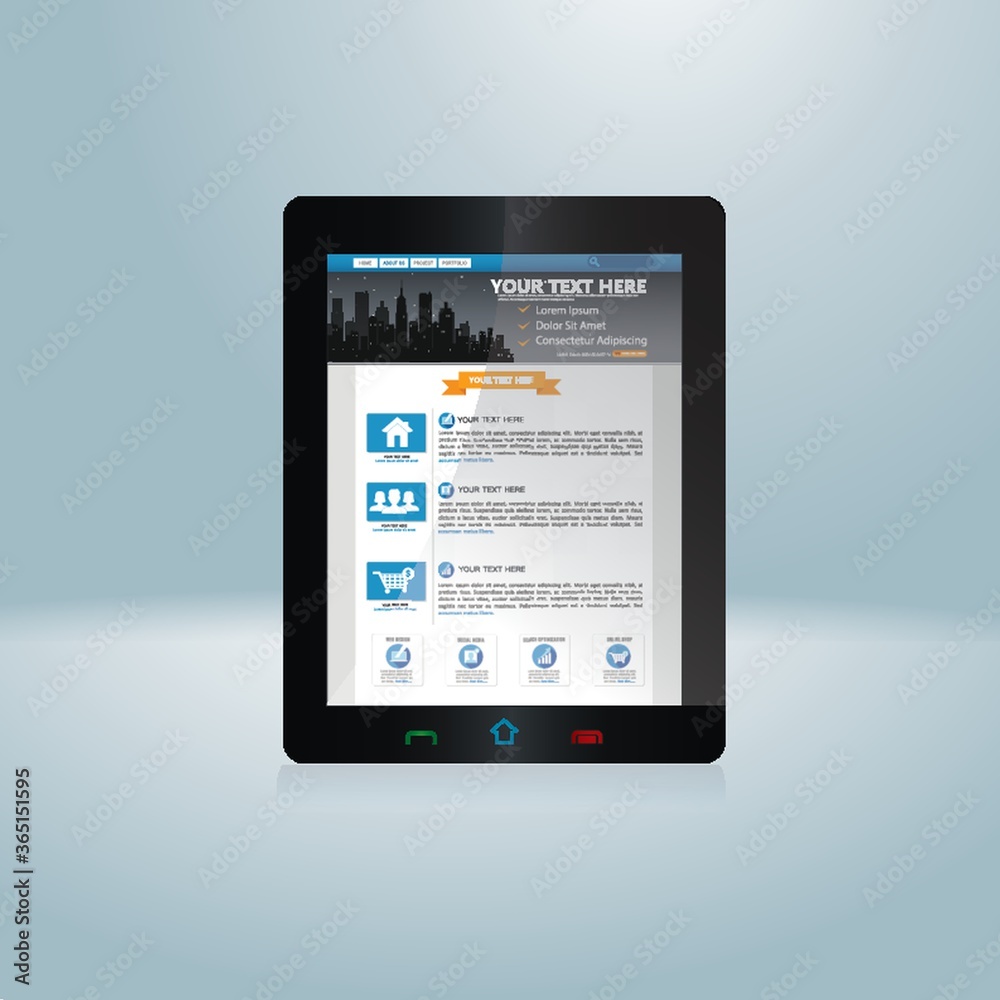 web design on a tablet web design on a tablet