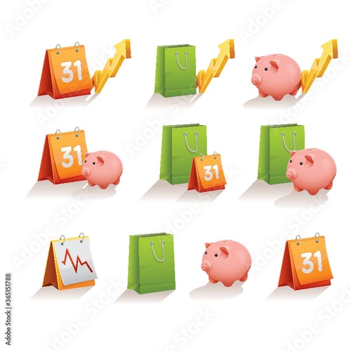 assorted business and marketing elements