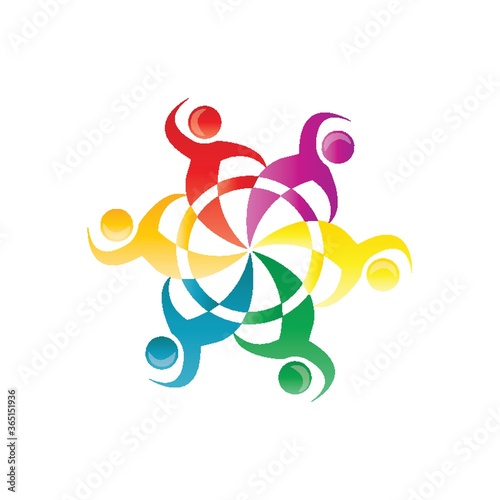 interconnected circle of people