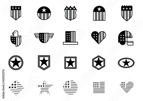 abstract tattoo design set