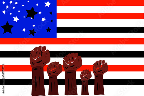 Black Lives Matter, vector illustration