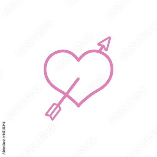 arrow piercing heart